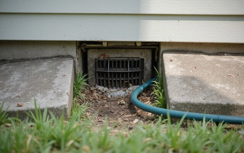 Crawl space vents on a raised foundation versus a low slab edge