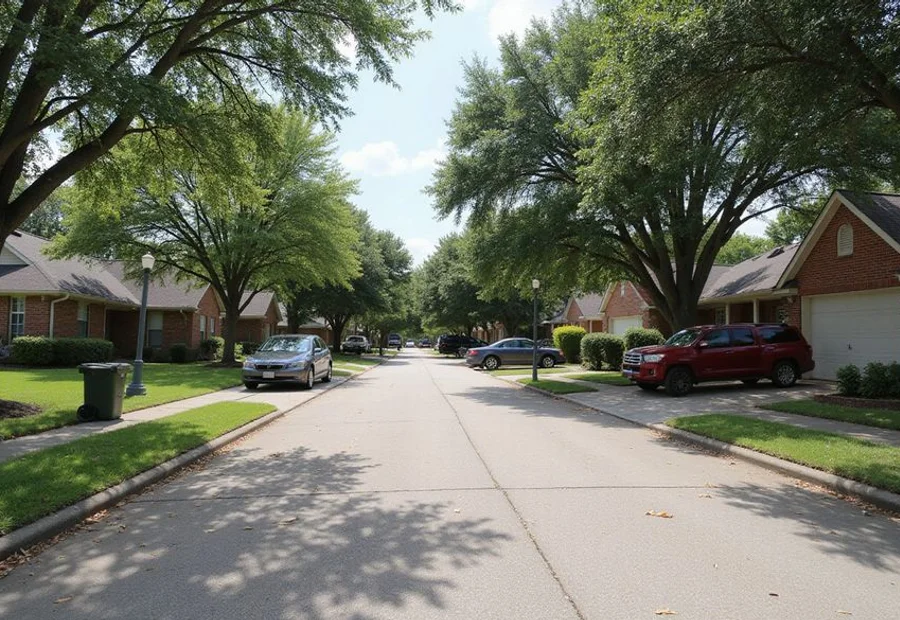 Residential street in the Cypress area